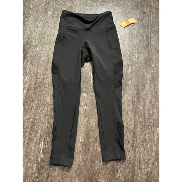 New Balance Pants - New Balance Leggings Black Moisture Wicking Pockets Size XS Cropped Mesh NWT
